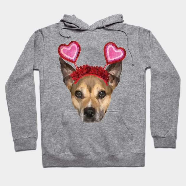 Pitbull Valentine Hoodie by calliew1217